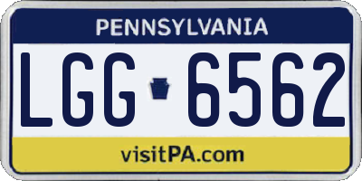 PA license plate LGG6562