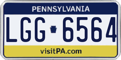 PA license plate LGG6564
