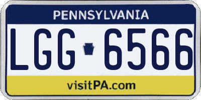 PA license plate LGG6566