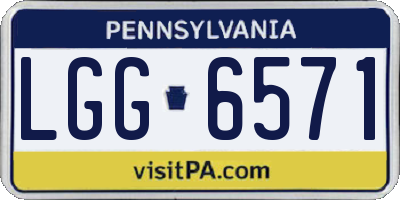 PA license plate LGG6571