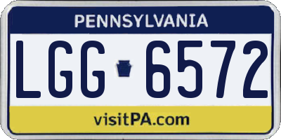 PA license plate LGG6572