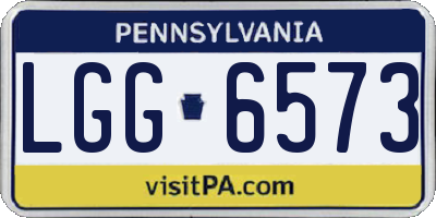 PA license plate LGG6573