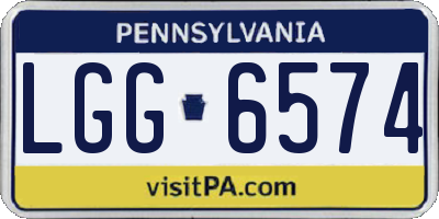 PA license plate LGG6574
