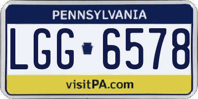 PA license plate LGG6578