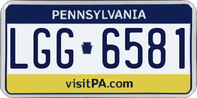PA license plate LGG6581