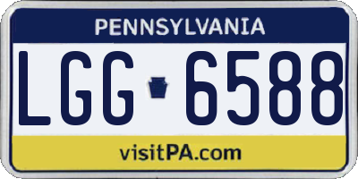 PA license plate LGG6588