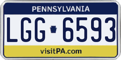 PA license plate LGG6593