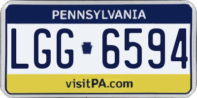 PA license plate LGG6594