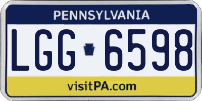 PA license plate LGG6598