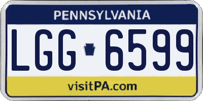 PA license plate LGG6599