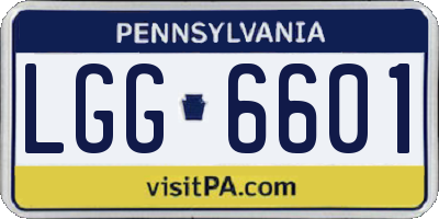 PA license plate LGG6601