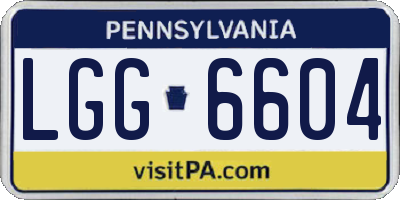 PA license plate LGG6604