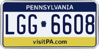 PA license plate LGG6608