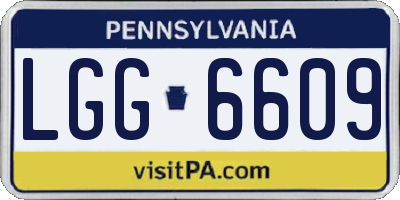 PA license plate LGG6609