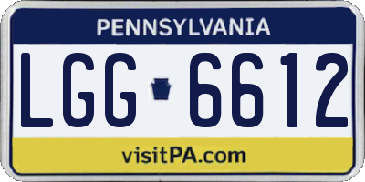 PA license plate LGG6612