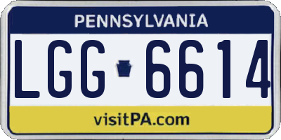 PA license plate LGG6614