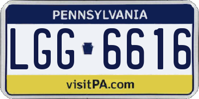 PA license plate LGG6616