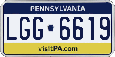 PA license plate LGG6619