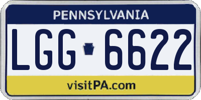 PA license plate LGG6622