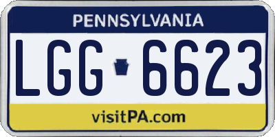 PA license plate LGG6623