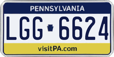 PA license plate LGG6624