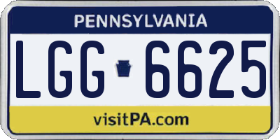 PA license plate LGG6625