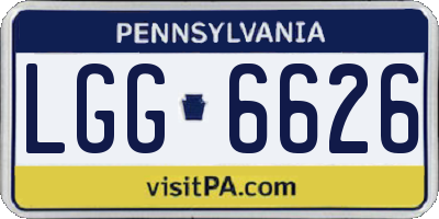 PA license plate LGG6626
