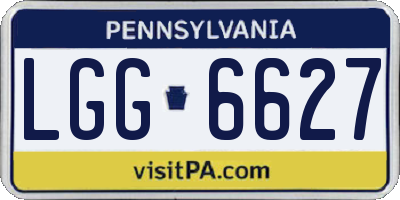 PA license plate LGG6627