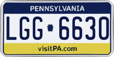 PA license plate LGG6630