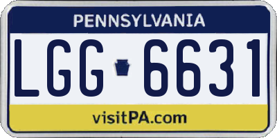 PA license plate LGG6631