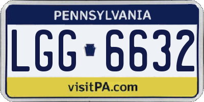 PA license plate LGG6632