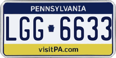 PA license plate LGG6633