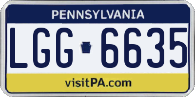 PA license plate LGG6635