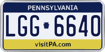 PA license plate LGG6640