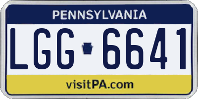 PA license plate LGG6641