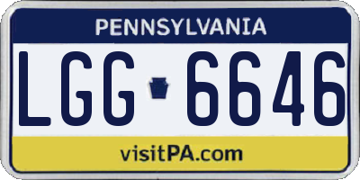 PA license plate LGG6646