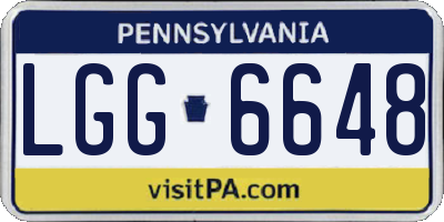 PA license plate LGG6648