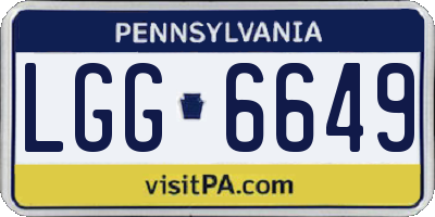 PA license plate LGG6649