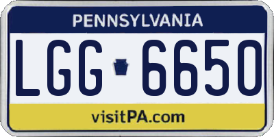 PA license plate LGG6650