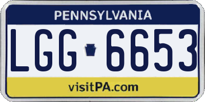 PA license plate LGG6653