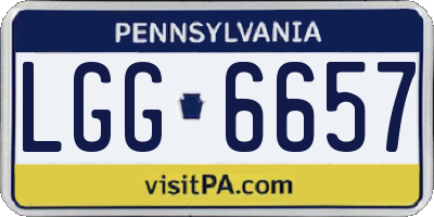 PA license plate LGG6657