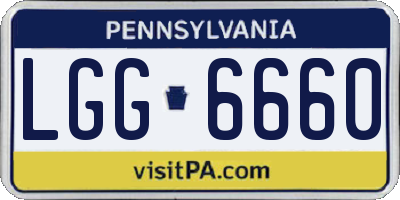 PA license plate LGG6660