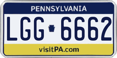 PA license plate LGG6662