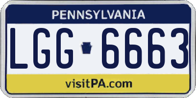 PA license plate LGG6663