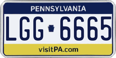 PA license plate LGG6665
