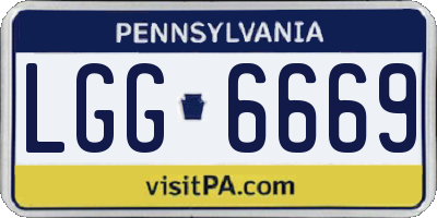 PA license plate LGG6669
