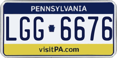 PA license plate LGG6676