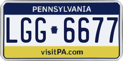 PA license plate LGG6677