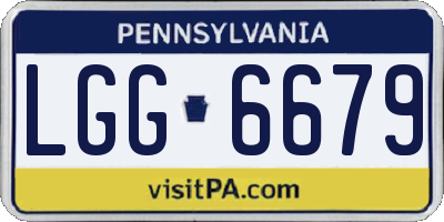 PA license plate LGG6679