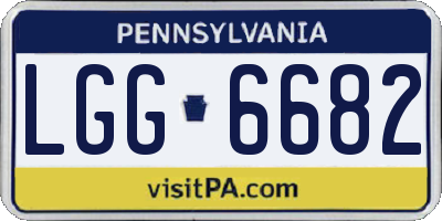 PA license plate LGG6682